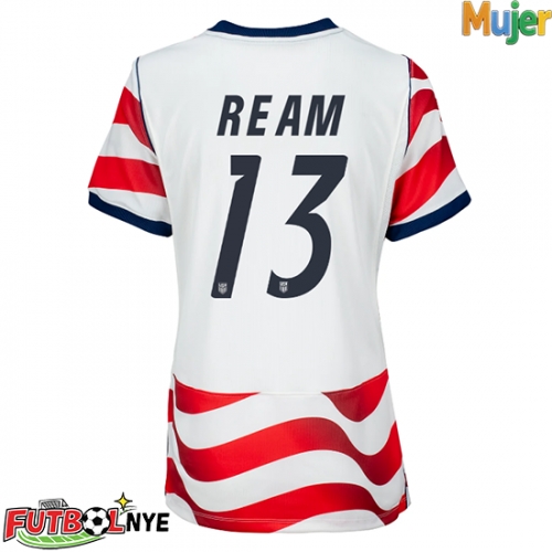 Camiseta Estados Unidos Tim Ream #13 Primera Equipación para mujer Mundial 2026 manga corta